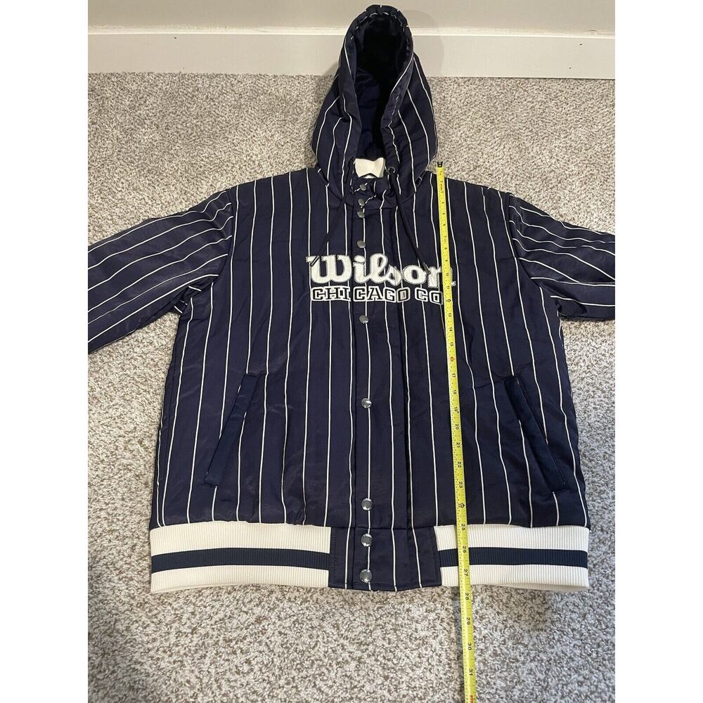 Wilson Chicago‎ Co. Puffer Varsity Pinstripes Jacket Prototype 1/1 Men’s Size L - Picture 13 of 14